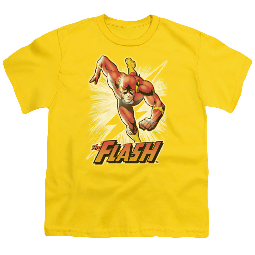 Jla - Flash Yellow - Short Sleeve Youth 18/1 - Yellow T-shirt