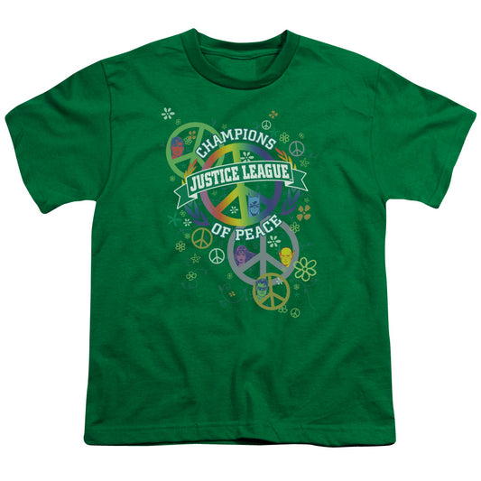 Jla - Peace League - Short Sleeve Youth 18/1 - Kelly Green T-shirt