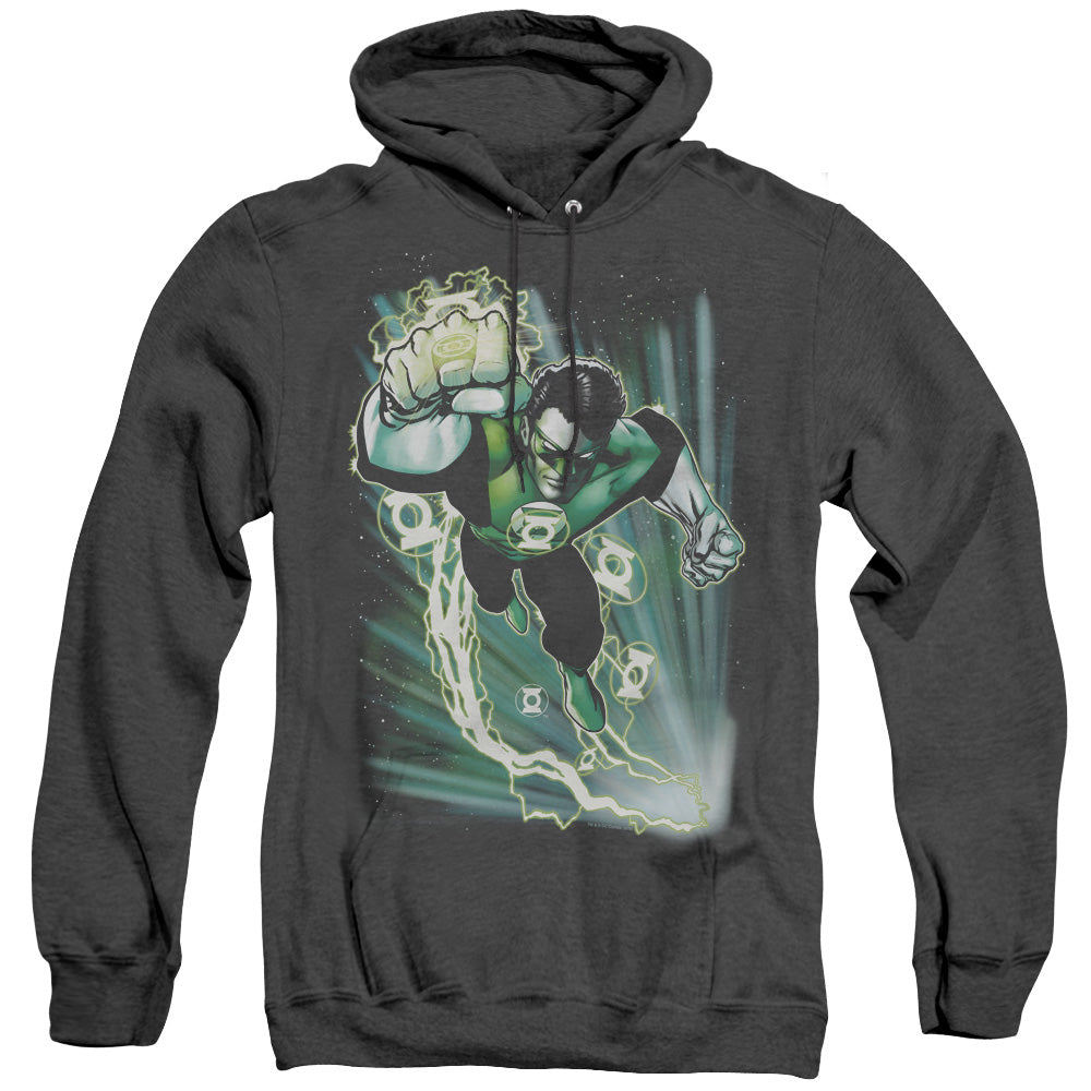 Jla - Emerald Energy - Adult Heather Hoodie - Black