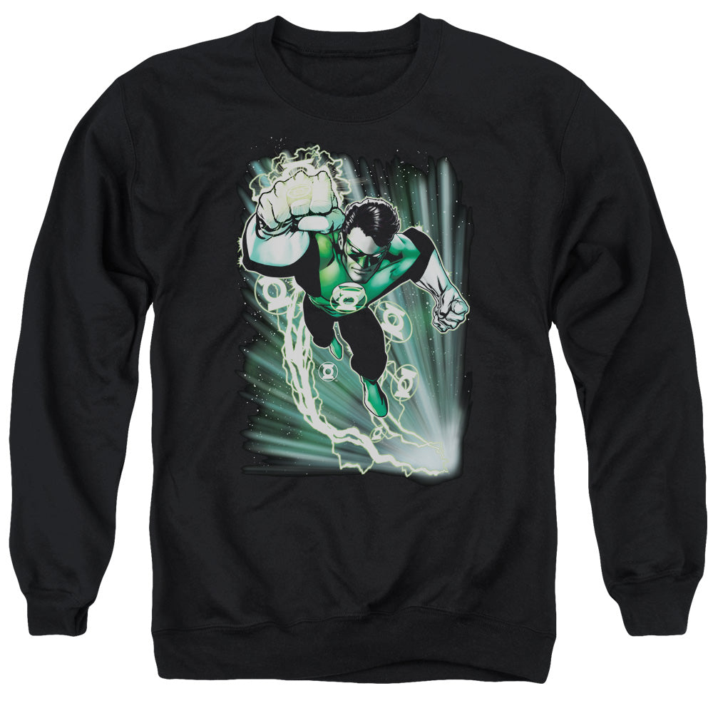 Jla - Emerald Energy - Adult Crewneck Sweatshirt - Black