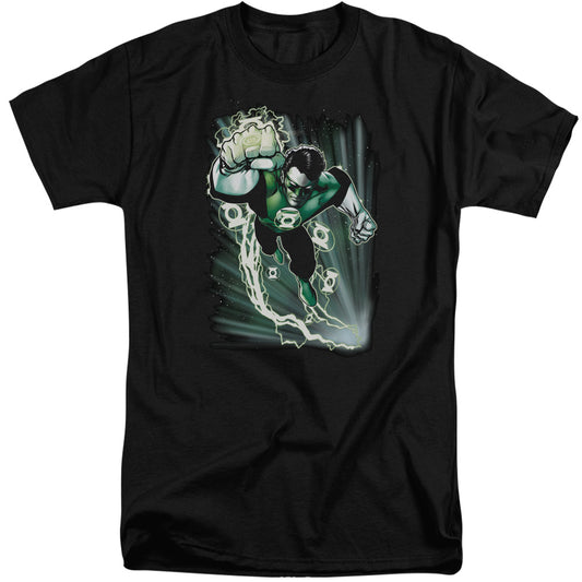 Jla - Emerald Energy - Short Sleeve Adult Tall - Black T-shirt