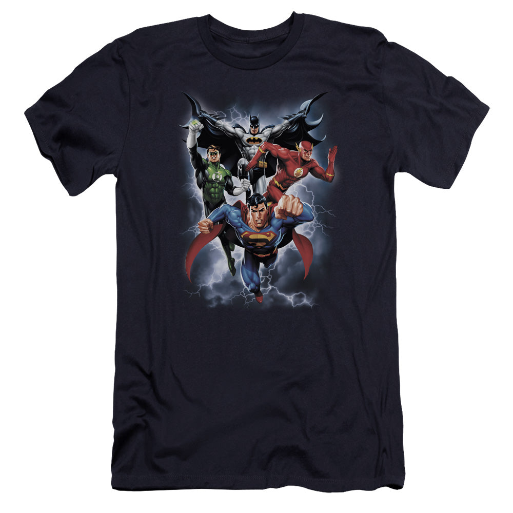 Jla - The Coming Storm-premuim Canvas Adult Slim Fit 30/1 - Navy