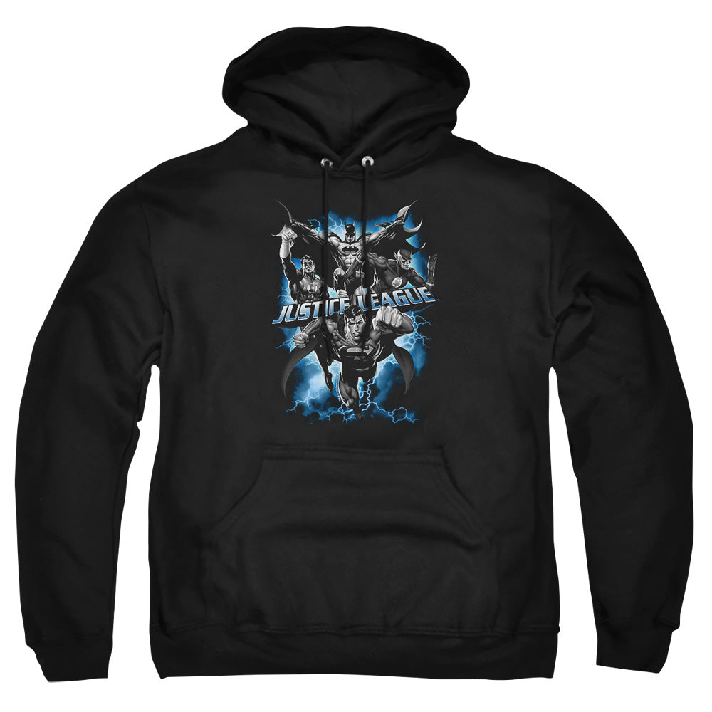 Jla - Justice Storm - Adult Pull-over Hoodie - Black