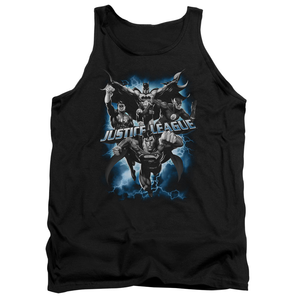 Jla - Justice Storm - Adult Tank - Black