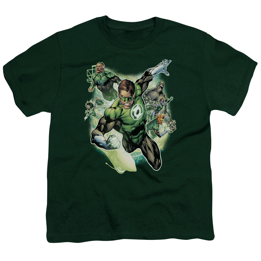 Jla - Flying Corps - Short Sleeve Youth 18/1 - Hunter Green T-shirt