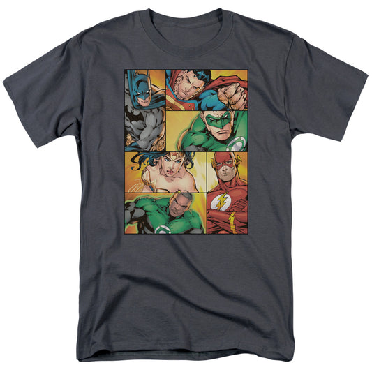 Jla - Hero Boxes - Short Sleeve Adult 18/1 - Charcoal T-shirt