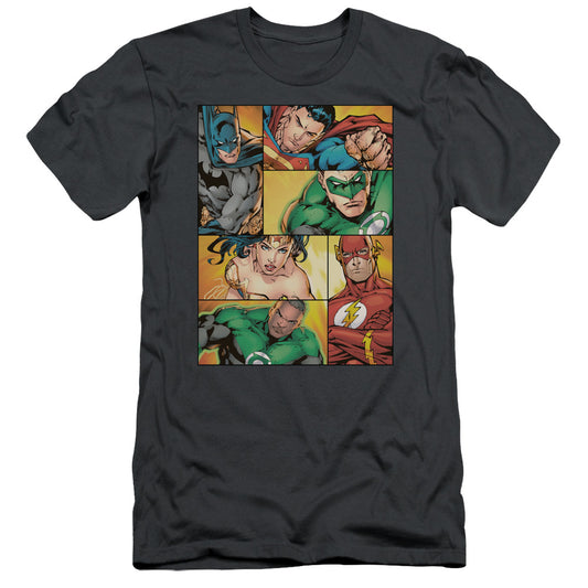 Jla - Hero Boxes - Short Sleeve Adult 30/1 - Charcoal T-shirt