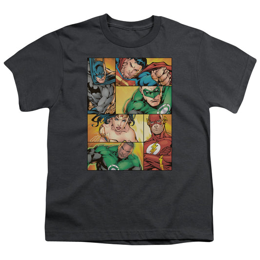 Jla - Hero Boxes - Short Sleeve Youth 18/1 - Charcoal T-shirt