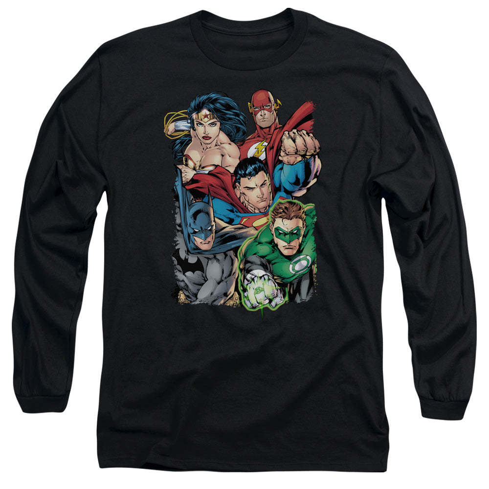 Jla - Break Free - Long Sleeve Adult 18/1 - Black T-shirt