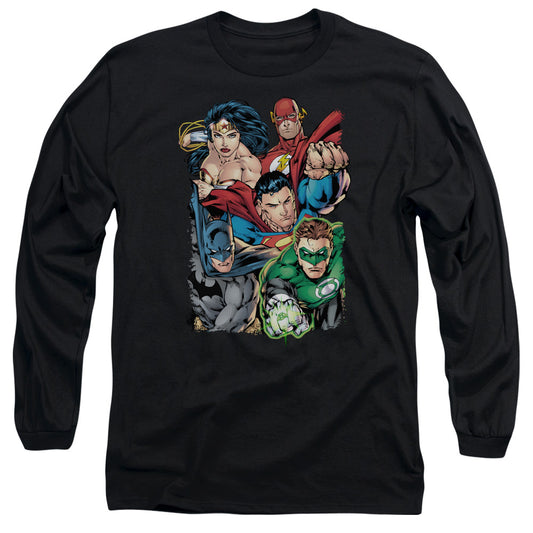 Jla - Break Free - Long Sleeve Adult 18/1 - Black T-shirt