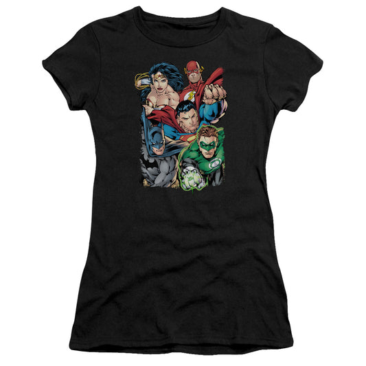 Jla - Break Free - Short Sleeve Junior Sheer - Black T-shirt