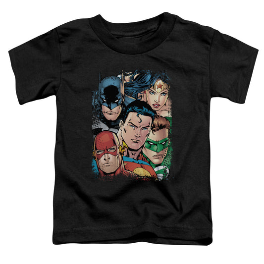 Jla - Up Close And Personal - Short Sleeve Toddler Tee - Black T-shirt
