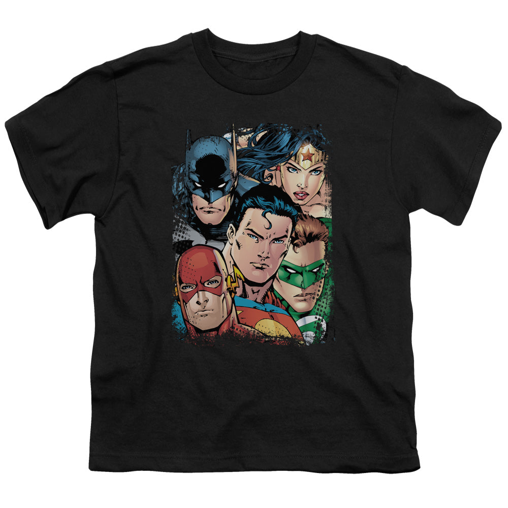Jla - Up Close And Personal - Short Sleeve Youth 18/1 - Black T-shirt