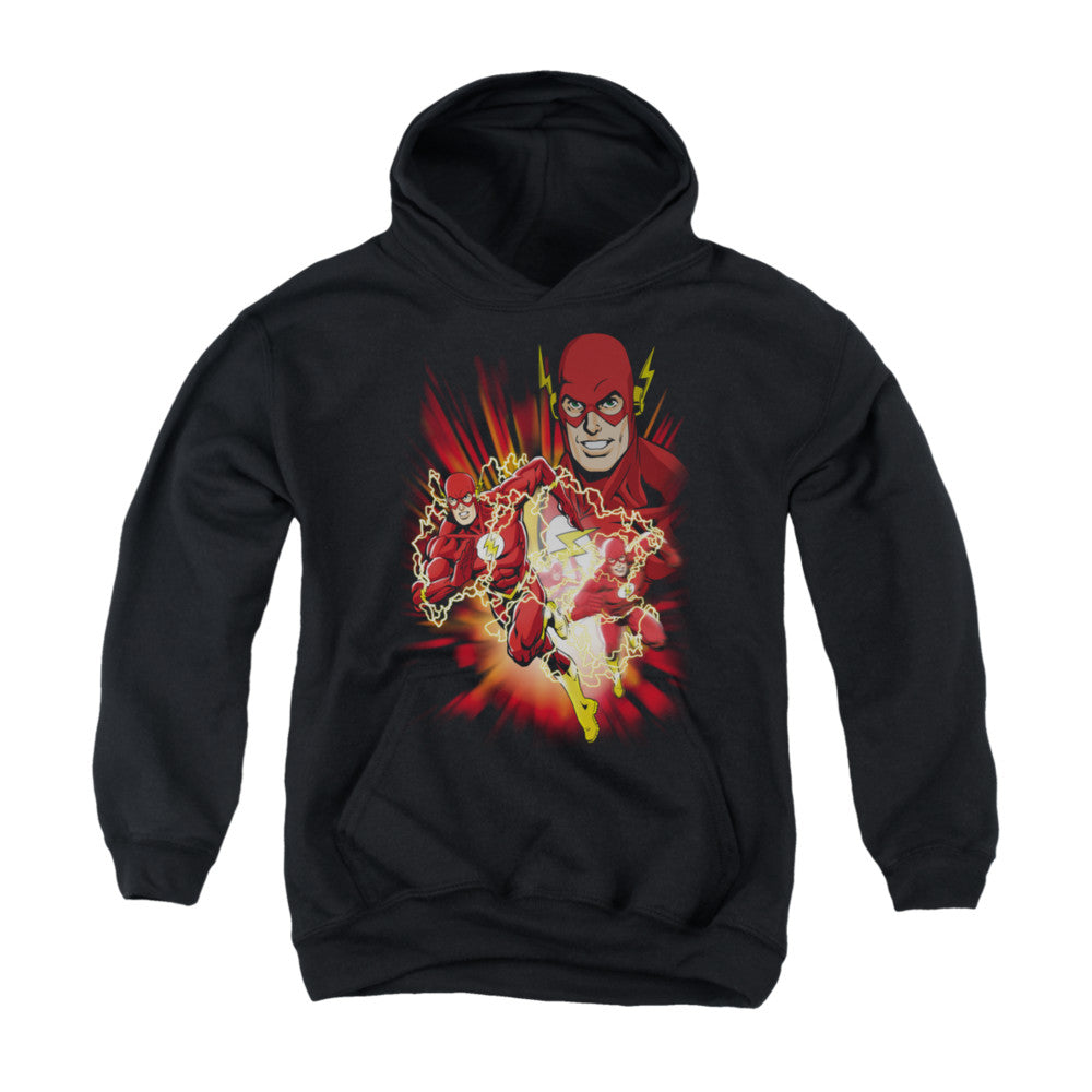 Jla - Speed Force - Youth Pull-over Hoodie - Black
