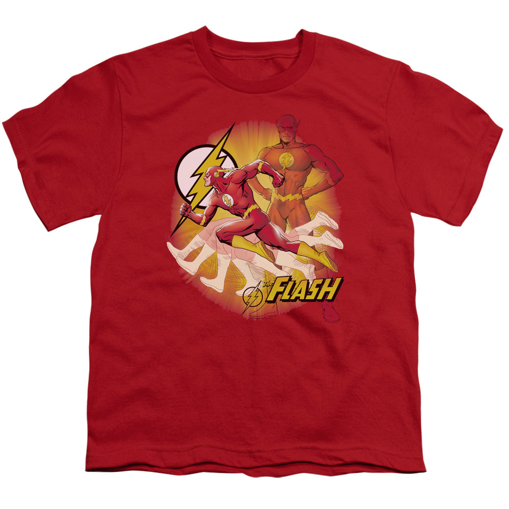 Jla - Lightning Fast - Short Sleeve Youth 18/1 - Red T-shirt