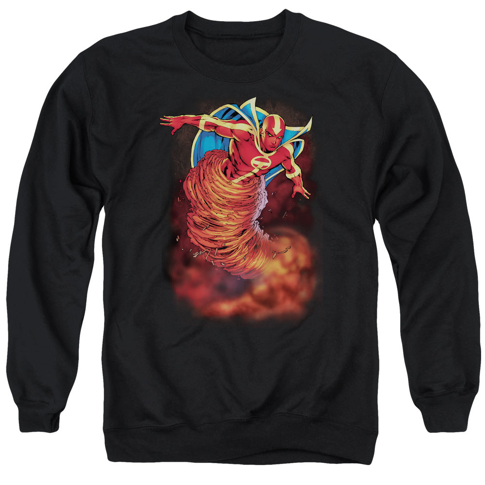 Jla - Tornado Cloud - Adult Crewneck Sweatshirt - Black