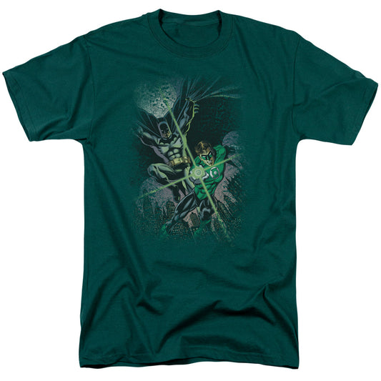 Jla - Brave & Bold #1 - Short Sleeve Adult 18/1 - Hunter Green T-shirt