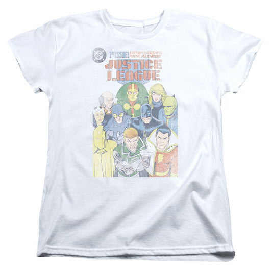 Jla - Justice League #1 Cover - Short Sleeve Womens Tee - White T-shirt