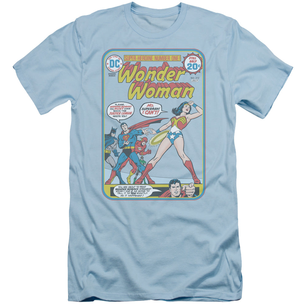 Jla - Ww #212 Cover - Short Sleeve Adult 30/1 - Light Blue T-shirt