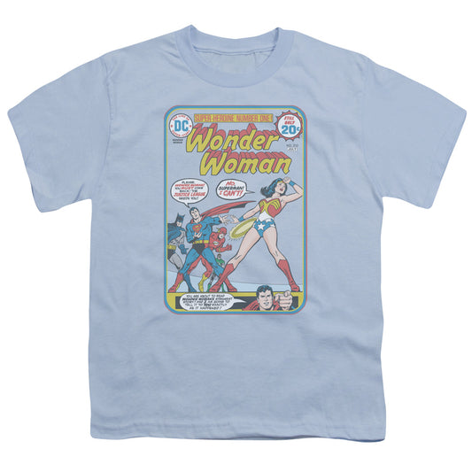 Jla - Ww #212 Cover - Short Sleeve Youth 18/1 - Light Blue T-shirt
