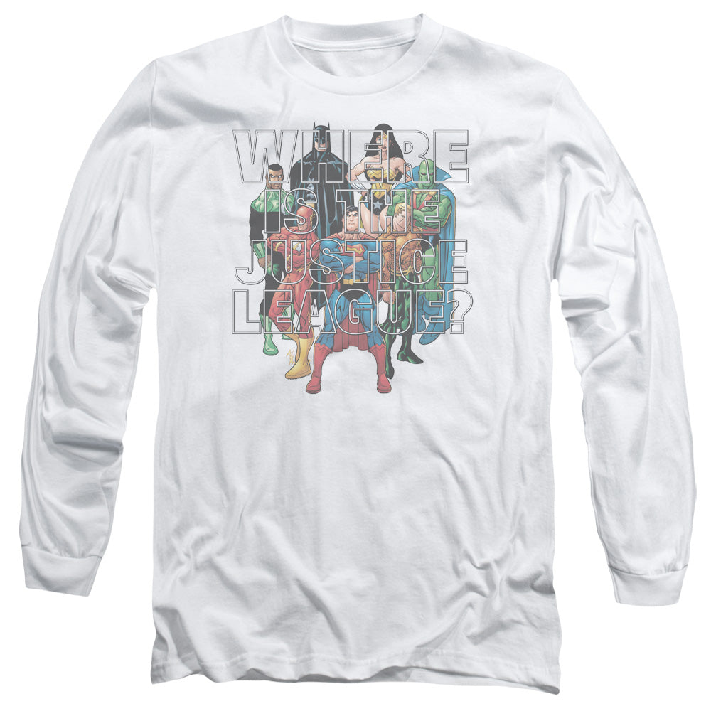 Jla - Classified #1 Cover - Long Sleeve Adult 18/1 - White T-shirt