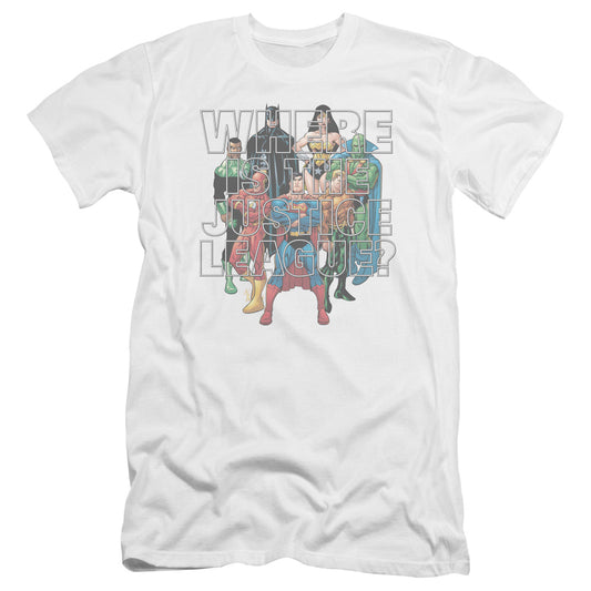 Jla - Classified #1 Cover-premuim Canvas Adult Slim Fit 30/1 - White