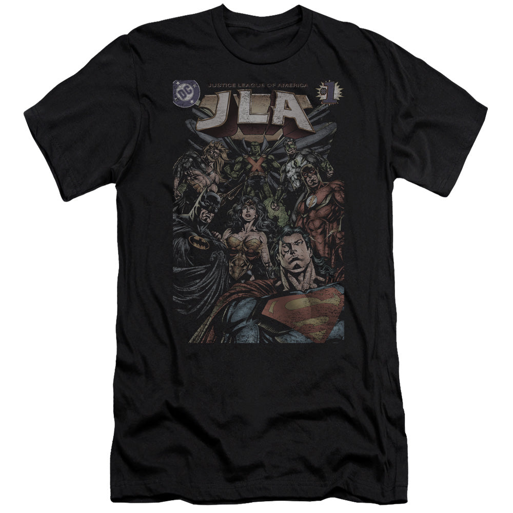 Jla - #1 Cover - Short Sleeve Adult 30/1 - Black T-shirt