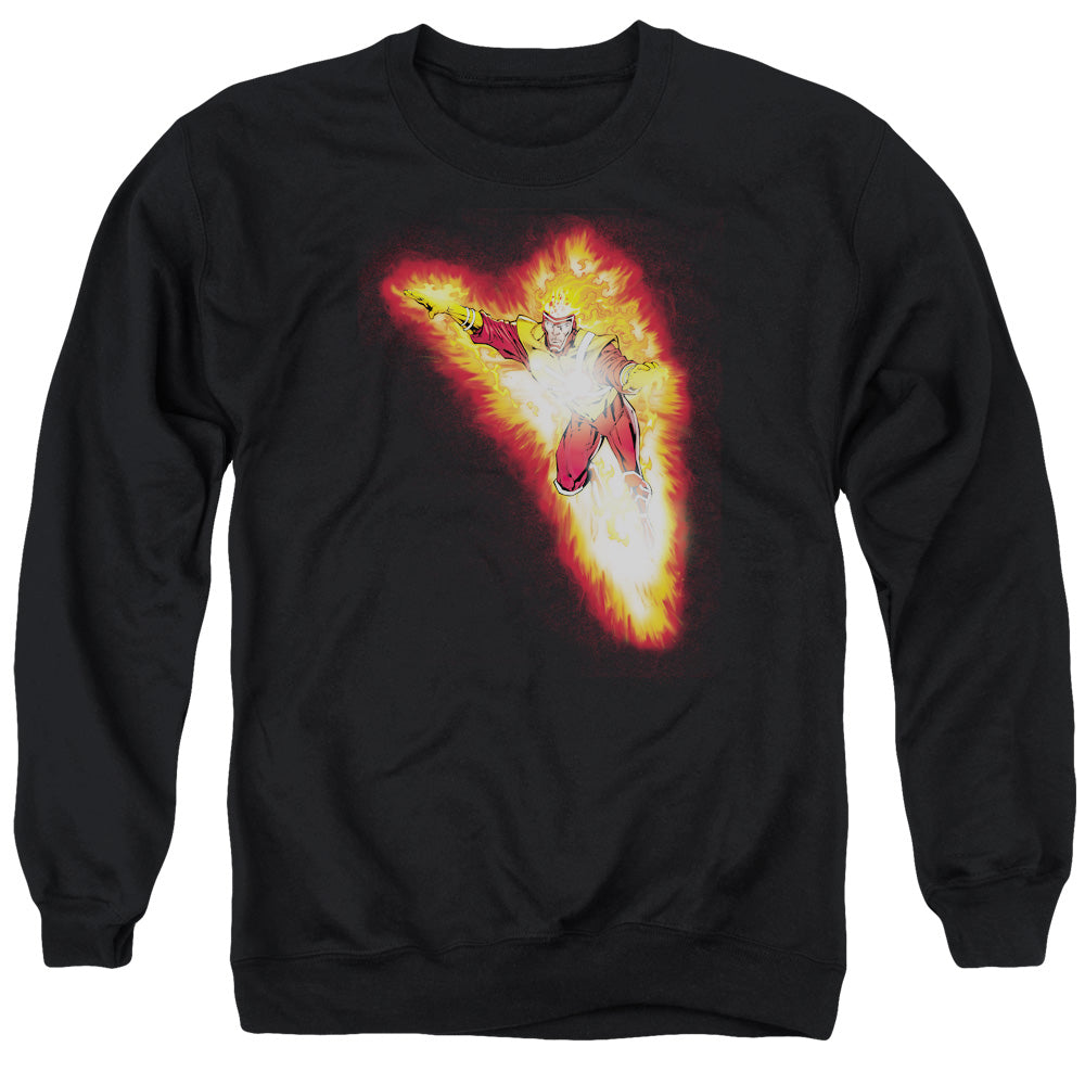 Jla - Firestorm Blaze - Adult Crewneck Sweatshirt - Black