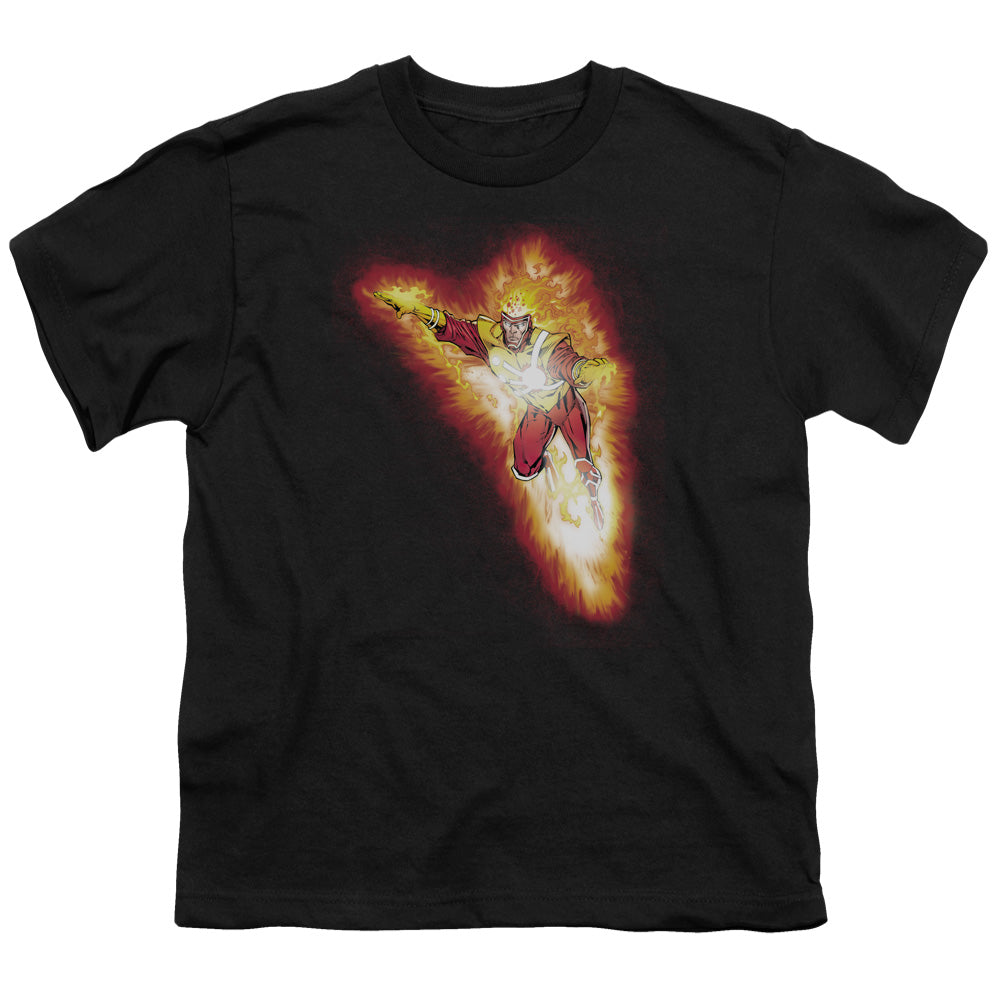 Jla - Firestorm Blaze - Short Sleeve Youth 18/1 - Black T-shirt