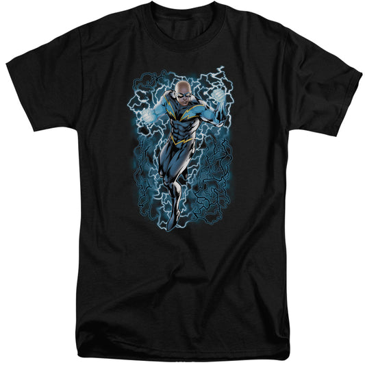 Jla - Black Lightning Bolts - Short Sleeve Adult Tall - Black T-shirt