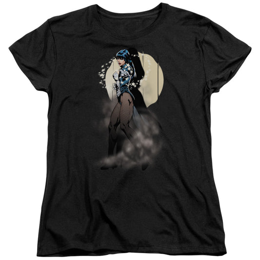 Jla - Zatanna Illusion - Short Sleeve Womens Tee - Black T-shirt