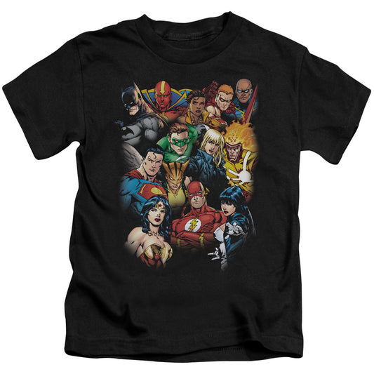 JLA THE LEAGUES ALL HERE - S/S JUVENILE 18/1 - BLACK - T-Shirt