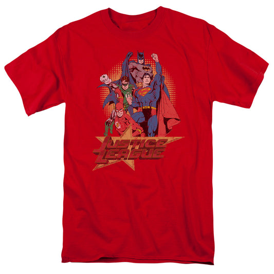 Jla - Raise Your Fist - Short Sleeve Adult 18/1 - Red T-shirt