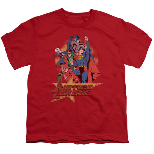 Jla - Raise Your Fist - Short Sleeve Youth 18/1 - Red T-shirt