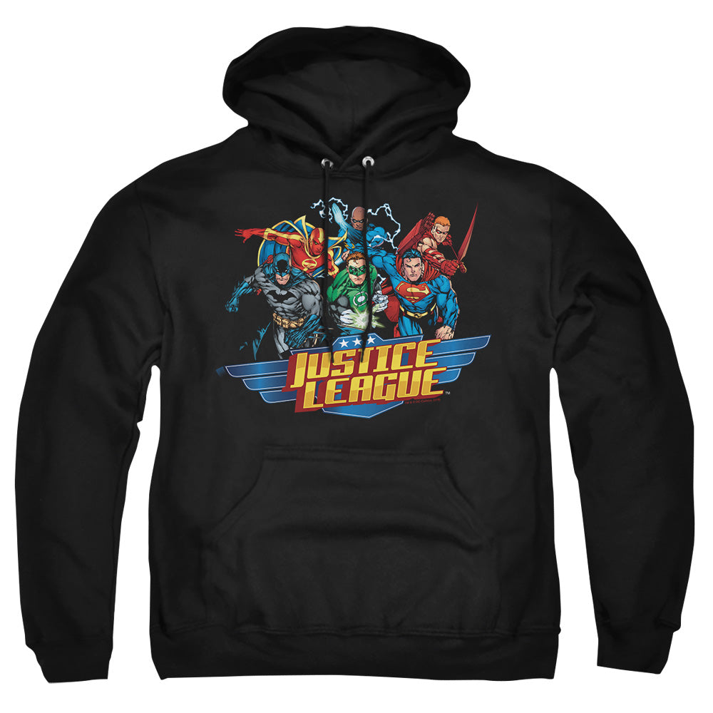 Jla - Ready To Fight - Adult Pull-over Hoodie - Black