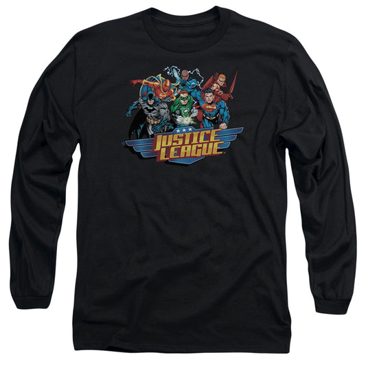 Jla - Ready To Fight - Long Sleeve Adult 18/1 - Black T-shirt