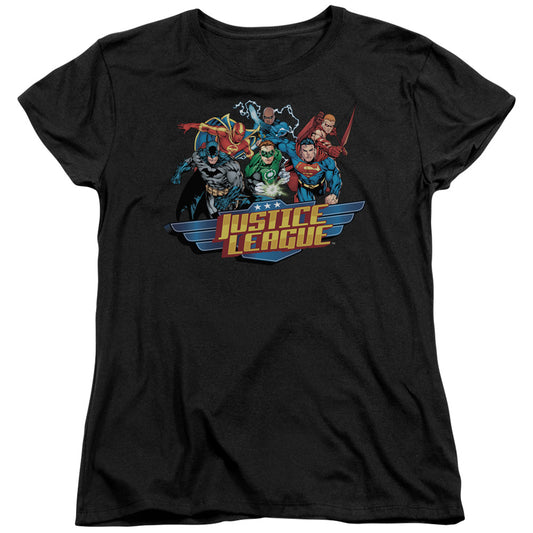 Jla - Ready To Fight - Short Sleeve Womens Tee - Black T-shirt