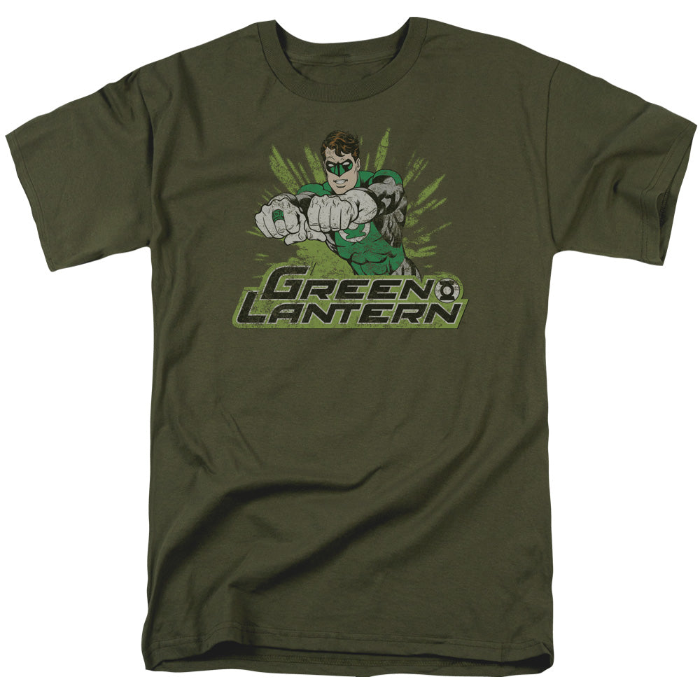 Jla - Gl Rough Distress - Short Sleeve Adult 18/1 - Military Green T-shirt