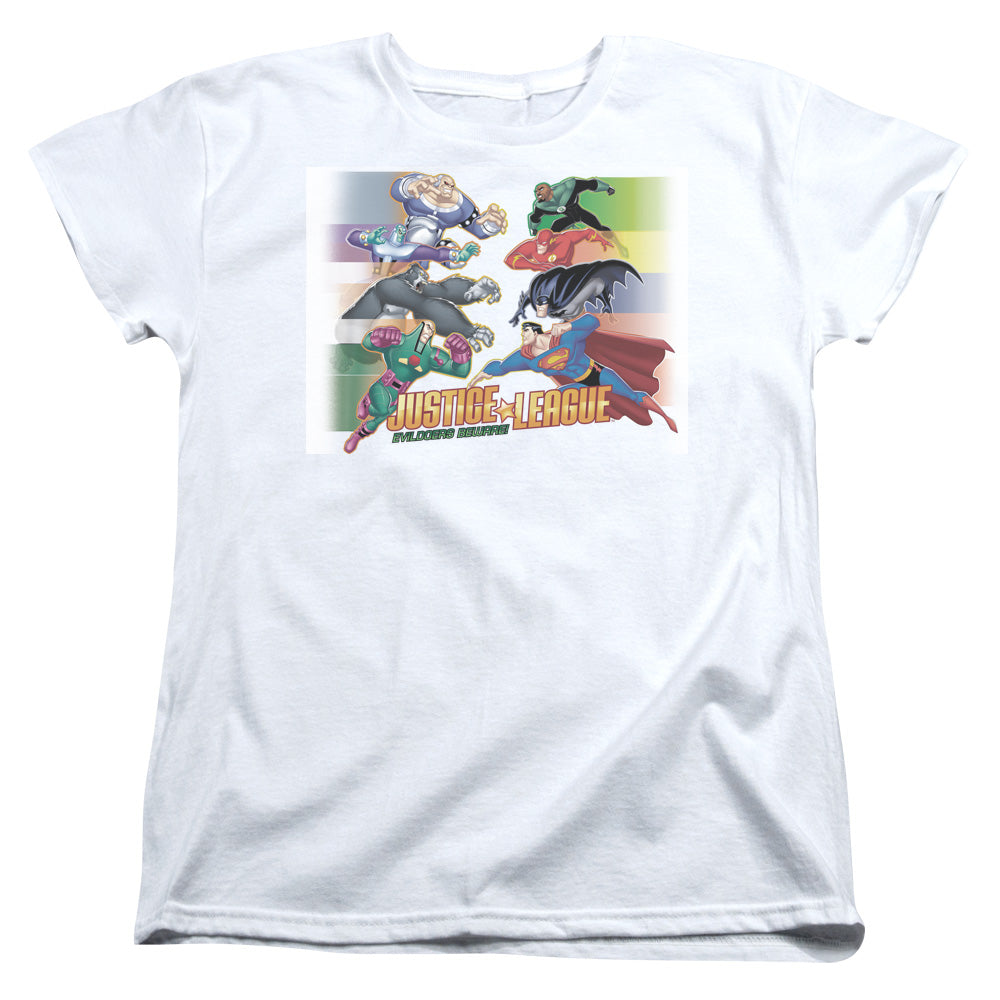 JLA EVILDOERS BEWARE - S/S WOMENS TEE - WHITE T-Shirt