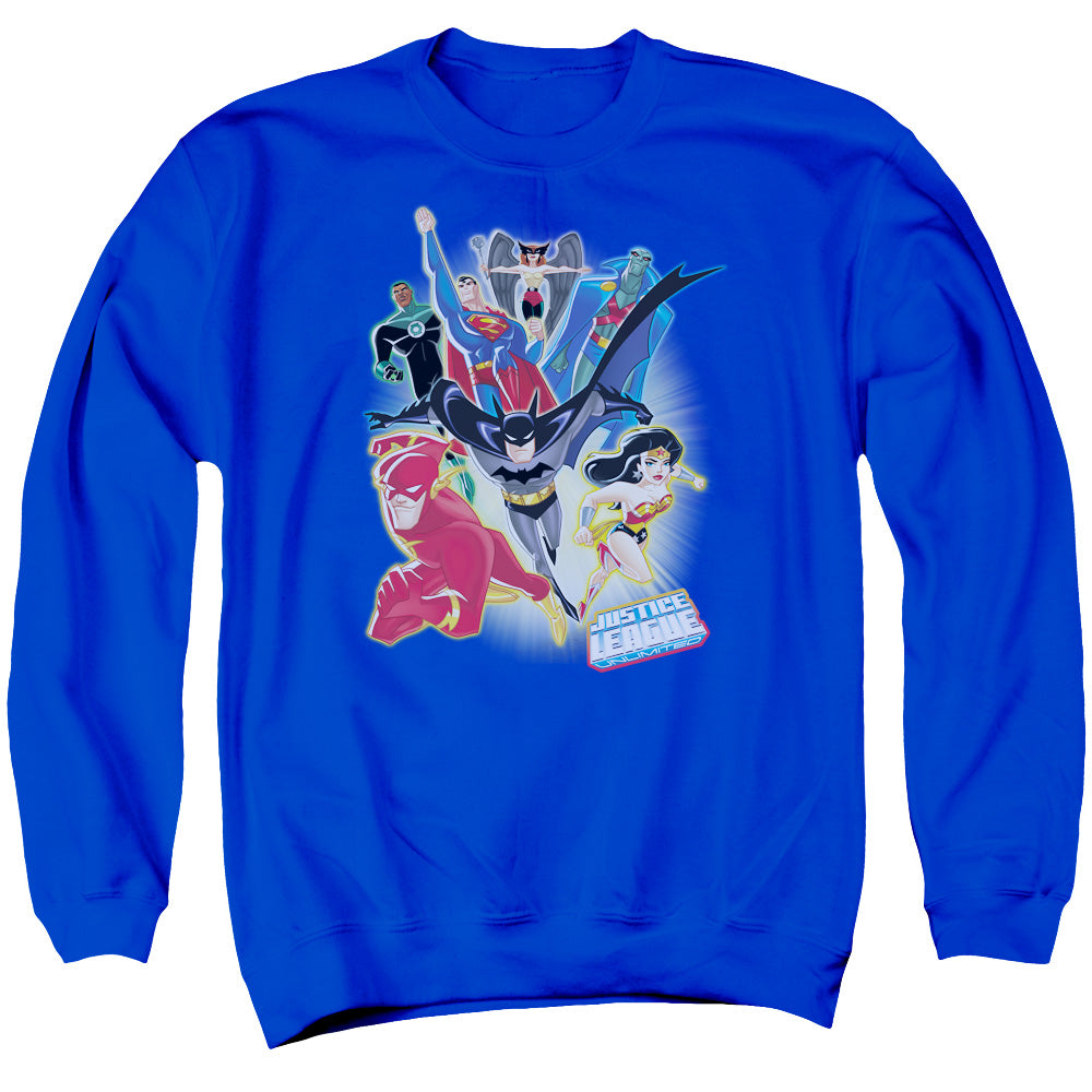 Jla - Unlimited - Adult Crewneck Sweatshirt - Royal Blue