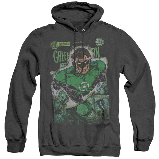 Jla - Green Lantern #1 Distress - Adult Heather Hoodie - Black