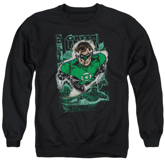 Jla Green Lantern #1 Distress - Adult Crewneck Sweatshirt - Black
