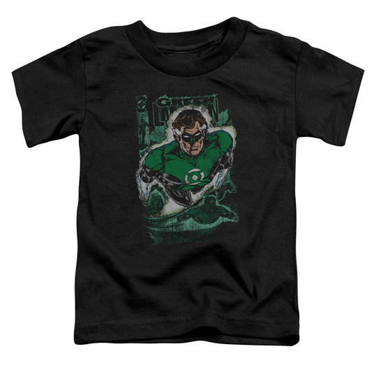 Jla - Green Lantern #1 Distress - Short Sleeve Toddler Tee - Black T-shirt