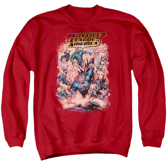Jla - Lost - Adult Crewneck Sweatshirt - Red