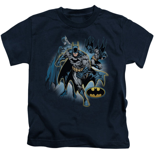 JLA BATMAN COLLAGE - S/S JUVENILE 18/1 - NAVY - T-Shirt