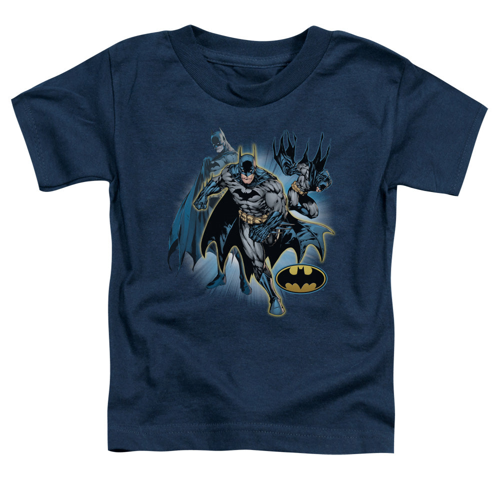 Jla - Batman Collage - Short Sleeve Toddler Tee - Navy T-shirt
