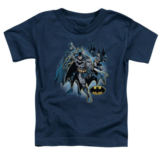 Jla - Batman Collage - Short Sleeve Toddler Tee - Navy T-shirt