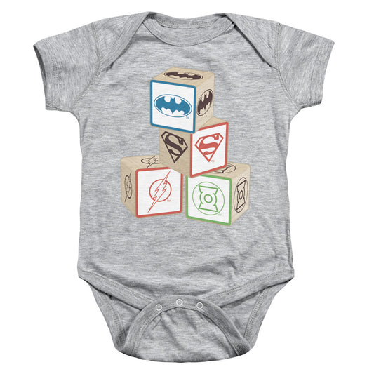 Jla - Baby Block-infant Snapsuit - Athletic Heather