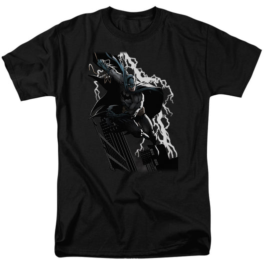 Jla - Lighting Crashes - Short Sleeve Adult 18/1 - Black T-shirt