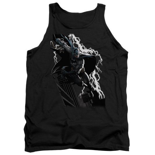 Jla - Lighting Crashes - Adult Tank - Black